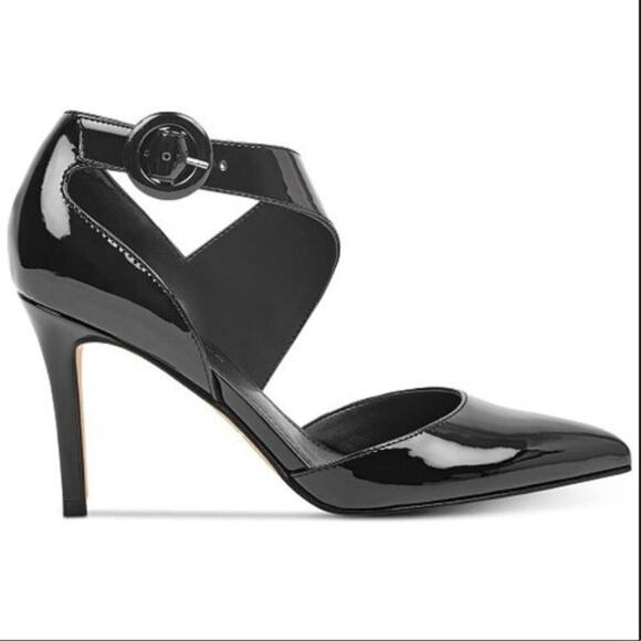 Marc Fisher Black Patent Dianora Pointed Toe Pumps Size 7 - Picture 2 of 13